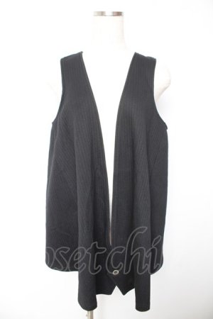 画像: Sixh / 背中合きロングジレ  黒 Y-26-01-22-084-HN-TO-SZ-ZY