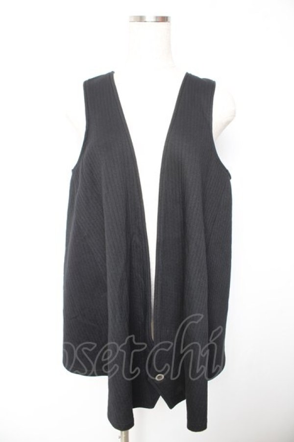 画像1: Sixh / 背中合きロングジレ  黒 Y-26-01-22-084-HN-TO-SZ-ZY (1)