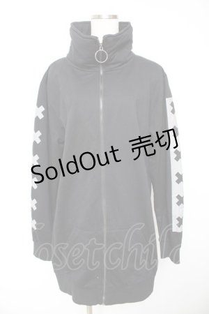 画像: NieR Clothing / HIGH NECK LONG ZIP OUTER  黒 Y-26-01-22-085-PU-TO-SZ-ZY