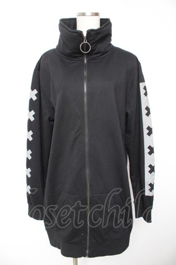 画像1: NieR Clothing / HIGH NECK LONG ZIP OUTER  黒 Y-26-01-22-085-PU-TO-SZ-ZY (1)