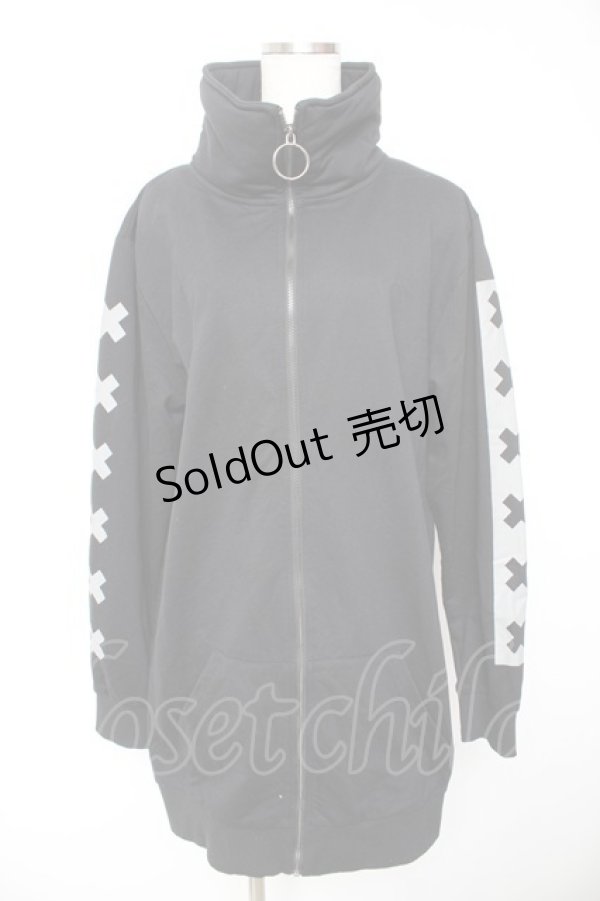 画像1: NieR Clothing / HIGH NECK LONG ZIP OUTER  黒 Y-26-01-22-085-PU-TO-SZ-ZY (1)