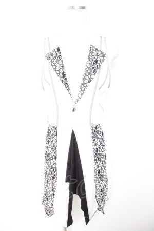 画像: ALGONQUINS / レース切替ロングベスト  白 Y-26-01-22-087-AL-TO-SZ-ZY