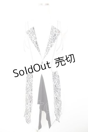 画像: ALGONQUINS / レース切替ロングベスト  白 Y-26-01-22-087-AL-TO-SZ-ZI