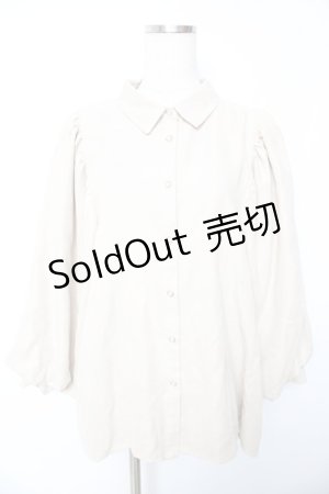 画像: axes femme / ボリューム袖コーデュロイブラウス  生成り Y-26-01-22-091-AX-BL-SZ-ZY