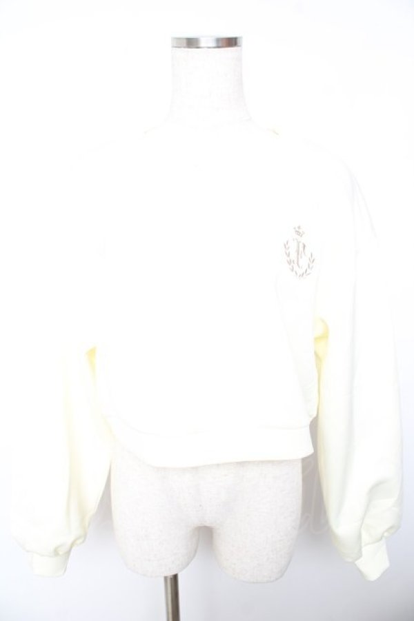 画像1: F i.n.t / 刺繍入りダンボールニットプルオーバー F アイボリー Y-26-01-22-099-CA-TO-SZ-ZY (1)