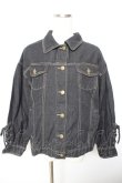 画像1: F i.n.t / 袖レースアップオーバーデニムジャケット F 黒 Y-26-01-22-105-CA-JA-SZ-ZY (1)