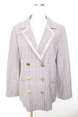 画像1: axes femme / ライン使いダブルボタンジャケット  グレー Y-26-01-22-106-AX-JA-SZ-ZY (1)