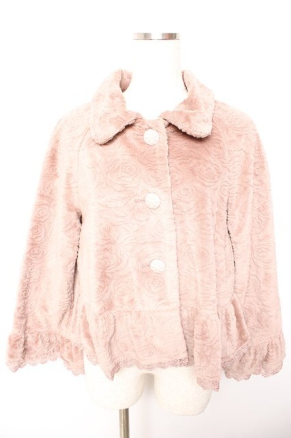 画像1: axes femme / ローズファーショートコート  ピンク Y-26-01-22-107-AX-CO-SZ-ZY (1)