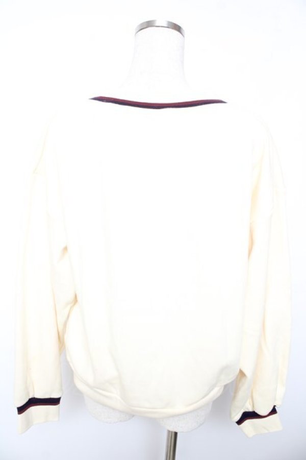 画像2: F i.n.t / チルデン風腰丈スウェットプルオーバー F アイボリー Y-26-01-22-110-CA-TO-SZ-ZY (2)