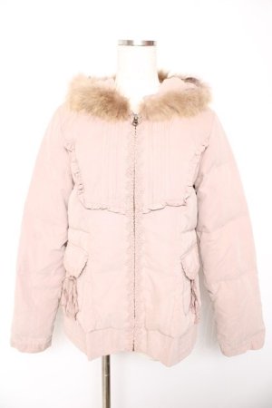 画像: axes femme / ファー付きダウン  ピンク Y-26-01-22-111-AX-CO-SZ-ZTC050