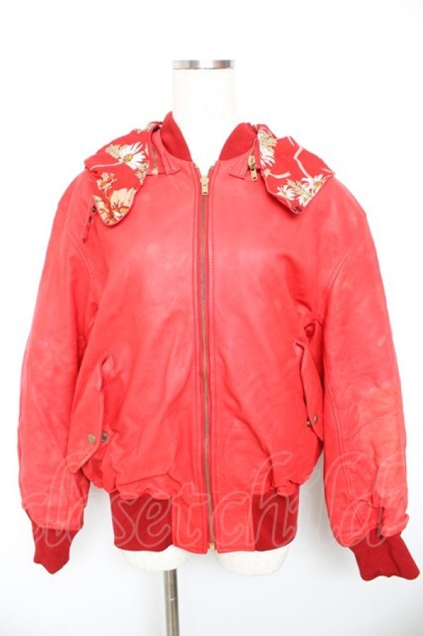 画像1: INGEBORG / ラムレザーブルゾン F 赤 Y-26-01-22-113-LO-CO-SZ-ZY (1)