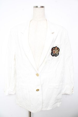 画像: PINK HOUSE / エンブレムワッペン付きジャケット F 白 Y-26-01-22-114-LO-CO-SZ-ZY