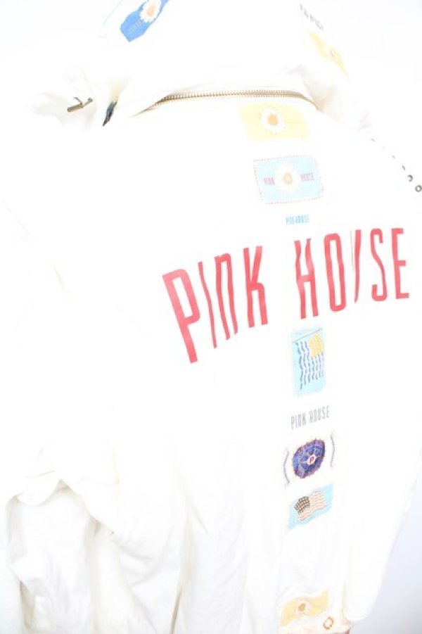 画像4: PINK HOUSE / フード付きワッペンブルゾン F 白 Y-26-01-22-115-LO-CO-SZ-ZY (4)