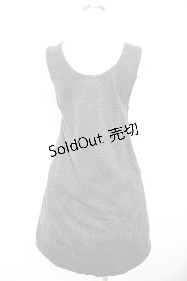 画像2: axes femme / ファー襟アシメリボンチュニ  グレー Y-26-01-22-118-AX-TO-SZ-ZY (2)