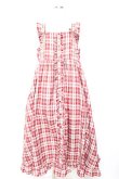 画像1: FLC / 皆方由衣コラボ/チェックフリルジャンパースカート  赤 Y-26-01-22-119-LO-OP-SZ-ZY (1)