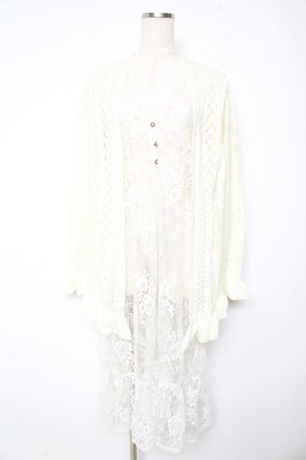 画像1: axes femme / レイヤード風デザインカーディガン  生成り Y-26-01-22-124-AX-TO-SZ-ZY (1)