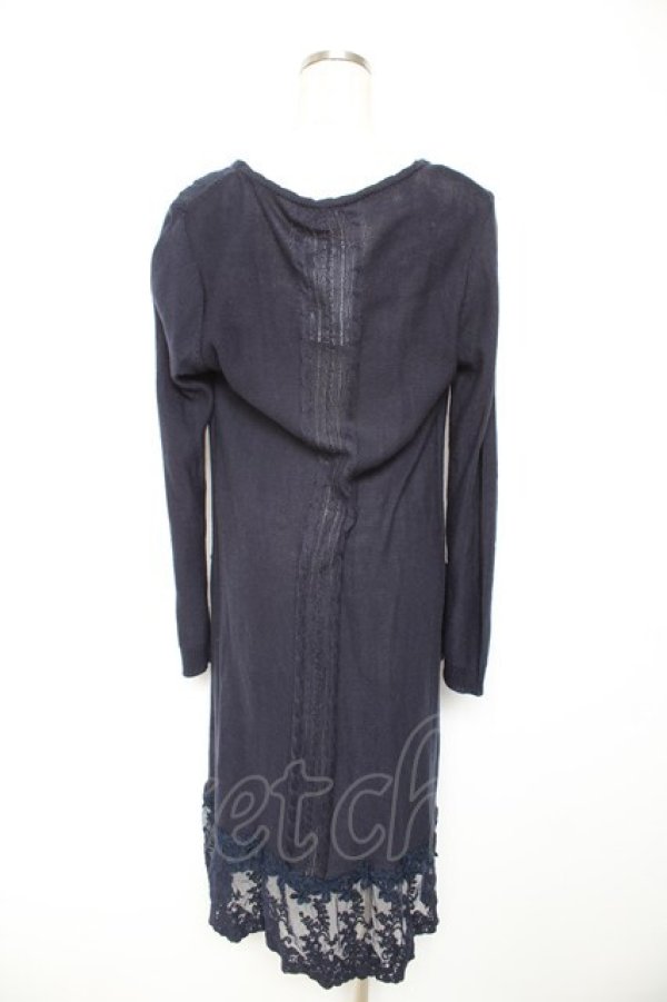 画像2: axes femme / ロングカーディガン  紺 Y-26-01-22-125-AX-TO-SZ-ZY (2)