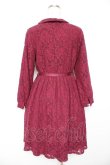 画像2: Fi.n.t / 総レース丸衿ワンピース  ワイン Y-26-01-22-131-CA-OP-SZ-ZY (2)