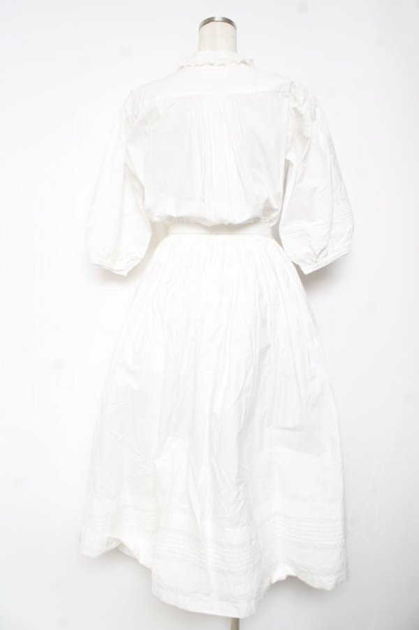 画像2: PINK HOUSE / レース使い裾タックワンピース F 白 Y-26-01-22-132-LO-OP-SZ-ZY (2)