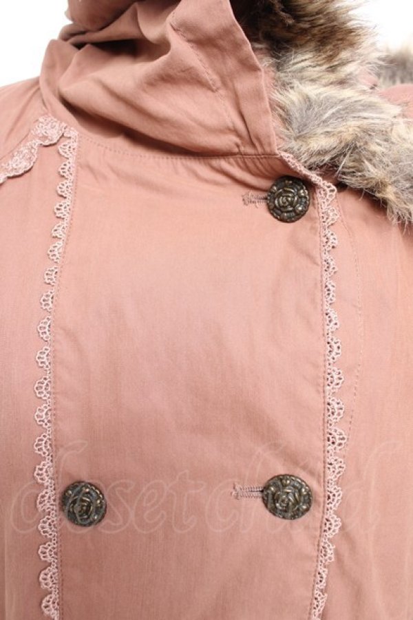 画像3: axes femme / ファー付きコート  ブラウン Y-26-01-22-138-AX-CO-SZ-ZTC050 (3)