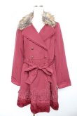 画像1: axes femme / バラ付きトレンチコート  ワイン Y-26-01-22-139-AX-CO-SZ-ZY (1)