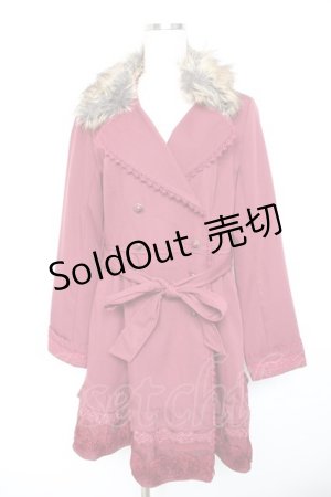 画像: axes femme / バラ付きトレンチコート  ワイン Y-26-01-22-139-AX-CO-SZ-ZY