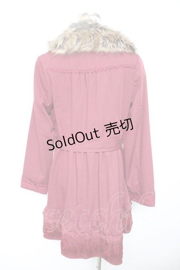 画像2: axes femme / バラ付きトレンチコート  ワイン Y-26-01-22-139-AX-CO-SZ-ZY (2)