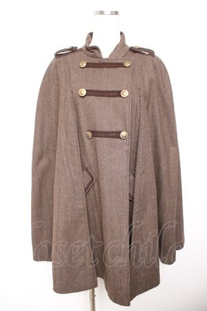 画像: axes femme / ナポレオンマント風コート  ブラウン Y-26-01-22-140-AX-CO-SZ-ZY