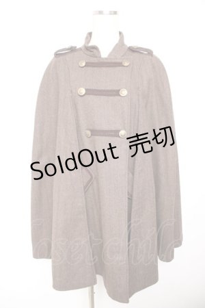 画像: axes femme / ナポレオンマント風コート  ブラウン Y-26-01-22-140-AX-CO-SZ-ZTC039