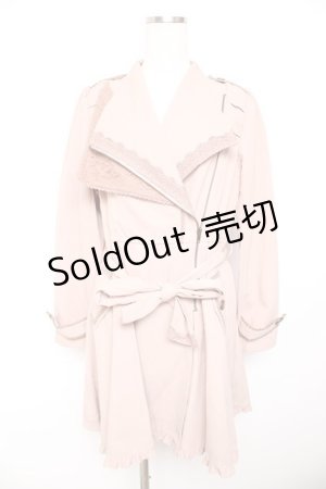 画像: axes femme / ZIPアップトレンチコート  ピンク Y-26-01-22-142-AX-CO-SZ-ZY