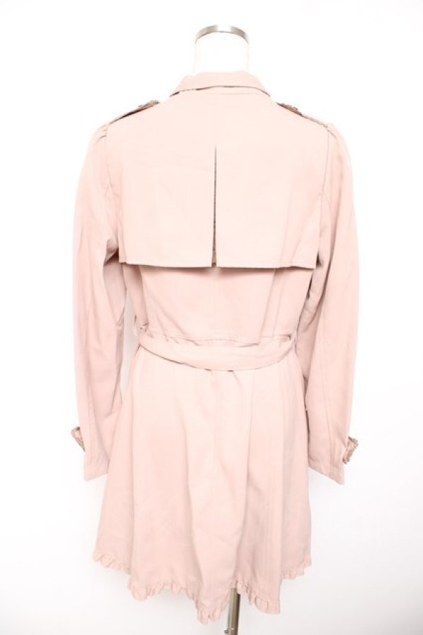 画像2: axes femme / ZIPアップトレンチコート  ピンク Y-26-01-22-142-AX-CO-SZ-ZY (2)