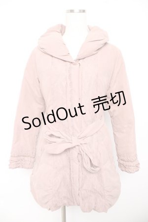 画像: axes femme / レース使いダウン  ピンク Y-26-01-22-144-AX-CO-SZ-ZTC049