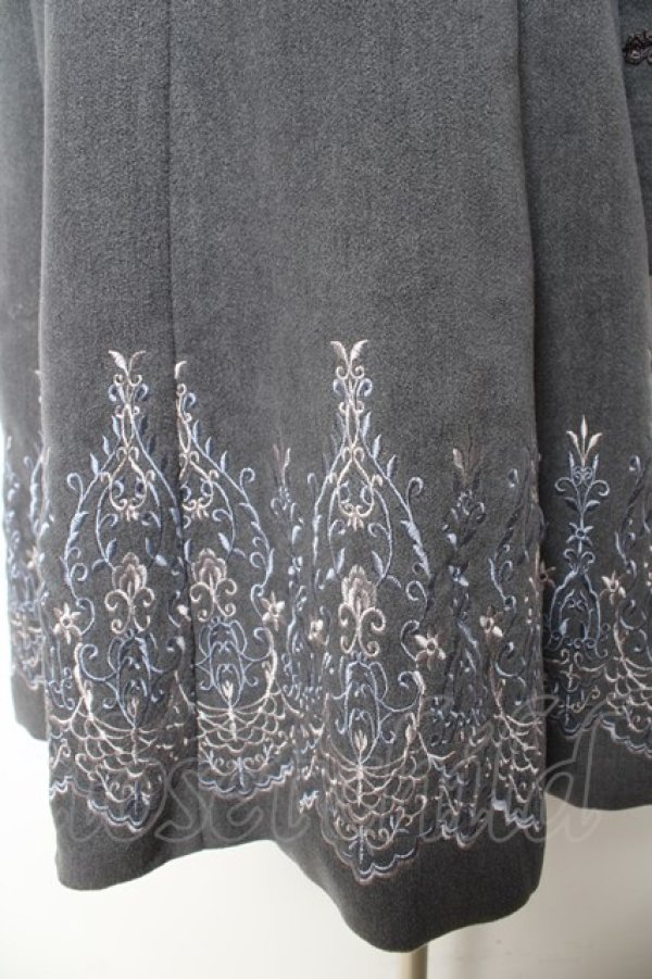 画像3: axes femme / オーナメント刺繍入りコート L グレー Y-26-01-22-146-AX-CO-SZ-ZTC046 (3)