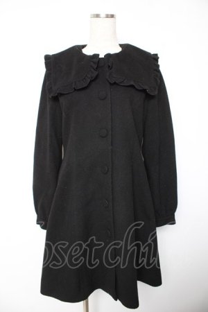 画像: axes femme POETIQUE / セーラーカラーコート  黒 Y-26-01-22-147-AX-CO-SZ-ZTC049