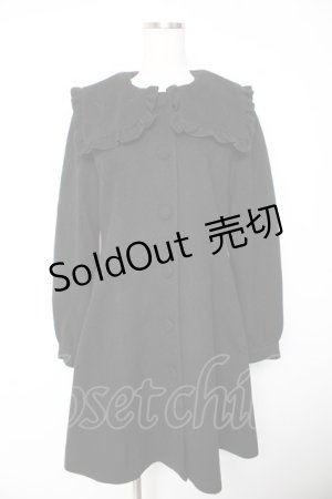 画像: axes femme POETIQUE / セーラーカラーコート  黒 Y-26-01-22-147-AX-CO-SZ-ZTC049