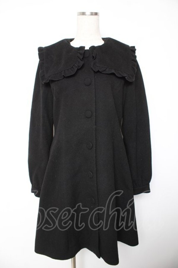 画像1: axes femme POETIQUE / セーラーカラーコート  黒 Y-26-01-22-147-AX-CO-SZ-ZTC049 (1)