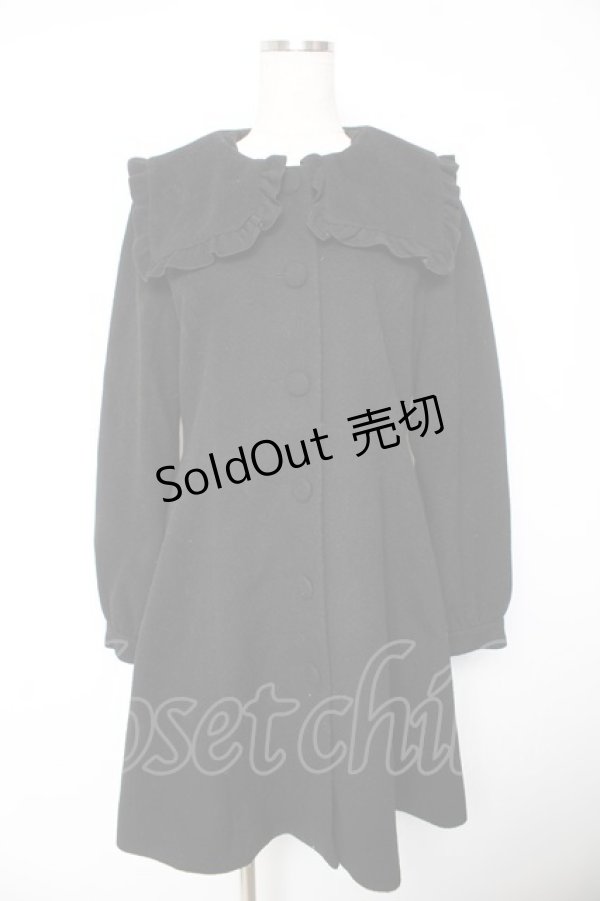 画像1: axes femme POETIQUE / セーラーカラーコート  黒 Y-26-01-22-147-AX-CO-SZ-ZTC049 (1)