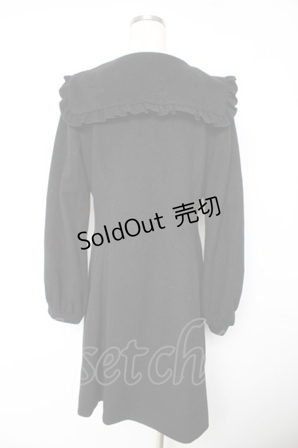 画像2: axes femme POETIQUE / セーラーカラーコート  黒 Y-26-01-22-147-AX-CO-SZ-ZTC049 (2)