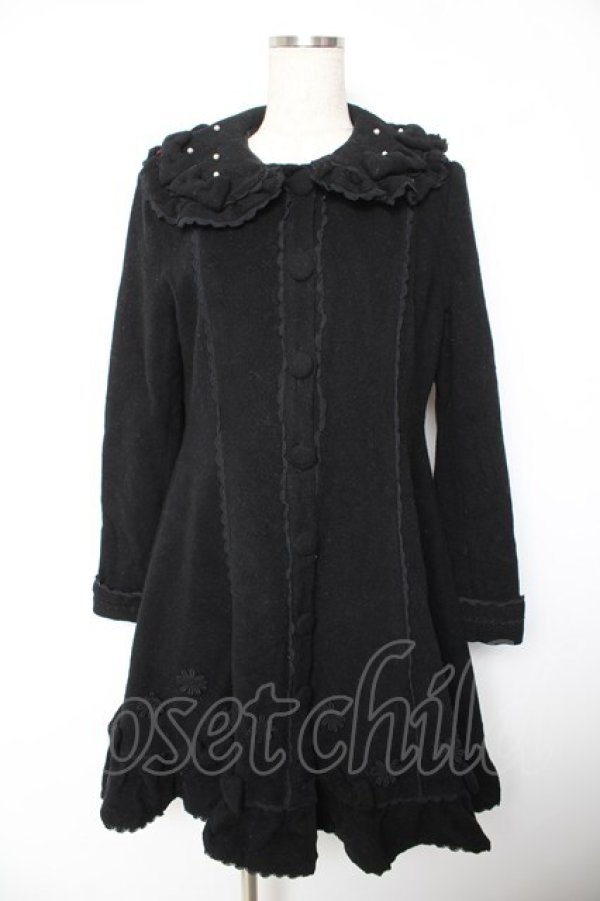 画像1: metamorphose / マーガレットコート  黒 Y-26-01-22-149-ME-CO-SZ-ZTC049 (1)