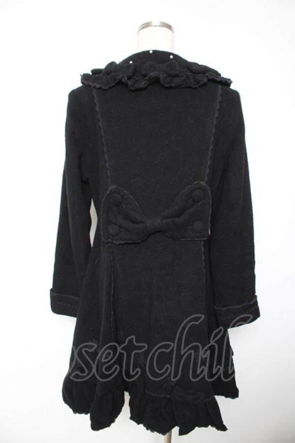 画像2: metamorphose / マーガレットコート  黒 Y-26-01-22-149-ME-CO-SZ-ZTC049 (2)