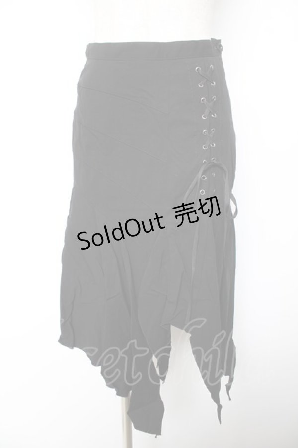 画像1: BPN / レースアップランダムスカート M 黒 Y-26-01-22-151-GO-SK-SZ-ZY (1)