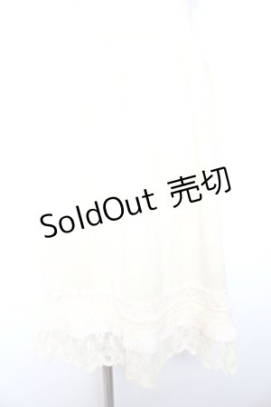 画像: axes femme / レース&プリーツペチミドルスカート  生成り Y-26-01-22-161-AX-TO-SZ-ZY