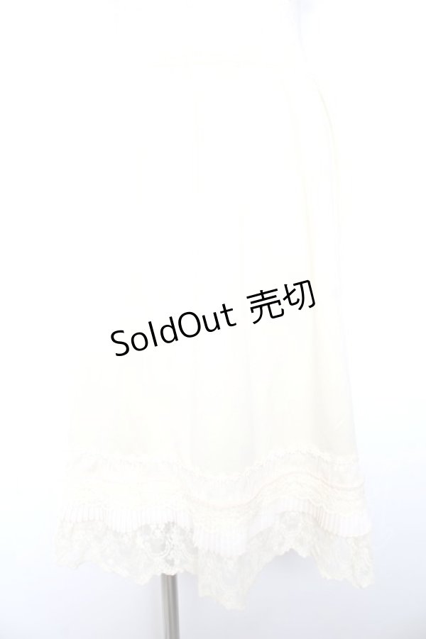 画像1: axes femme / レース&プリーツペチミドルスカート  生成り Y-26-01-22-161-AX-TO-SZ-ZY (1)