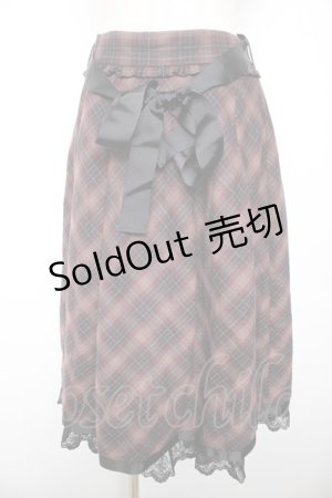 画像: axes femme / タータンチェックスカート M ワイン Y-26-01-22-165-AX-SK-SZ-ZY