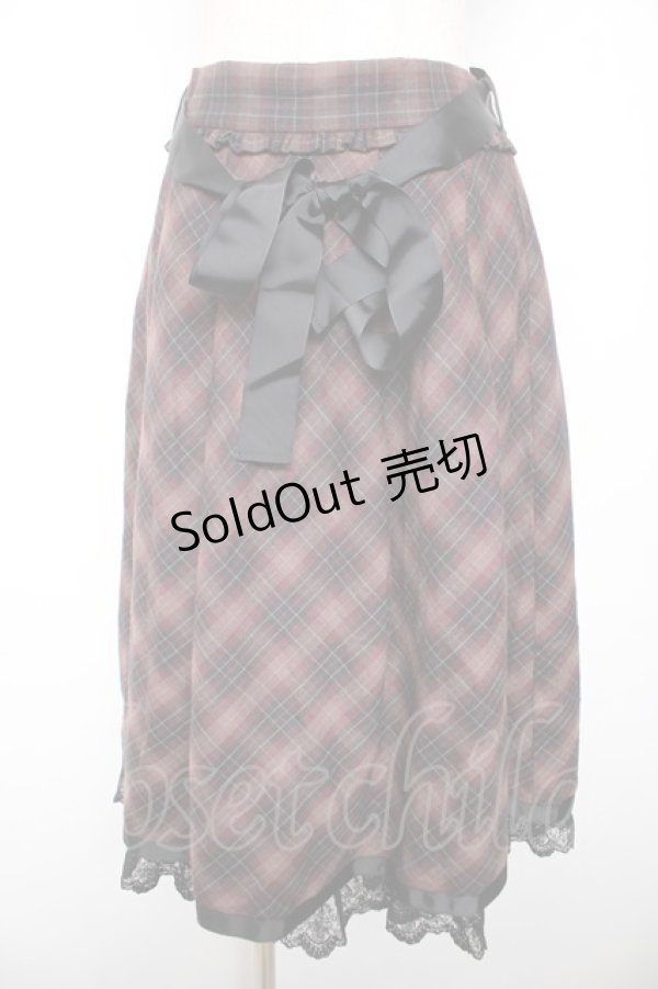 画像1: axes femme / タータンチェックスカート M ワイン Y-26-01-22-165-AX-SK-SZ-ZY (1)