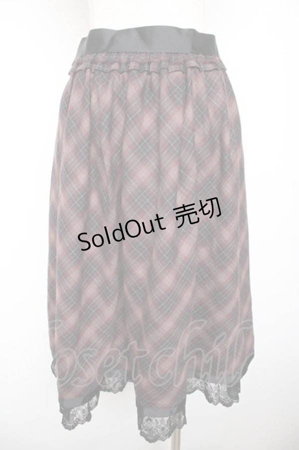 画像2: axes femme / タータンチェックスカート M ワイン Y-26-01-22-165-AX-SK-SZ-ZY (2)