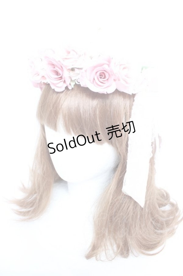 画像1: BABY, THE STARS SHINE BRIGHT / 眠れる森の美女ローズ花冠  ピンク Y-26-01-22-023-BA-AC-SZ-ZY (1)