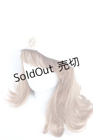 画像: m petit by misako / AMモチーフリボンベレー帽  中白 Y-26-01-22-026-LO-AC-SZ-ZT0204M