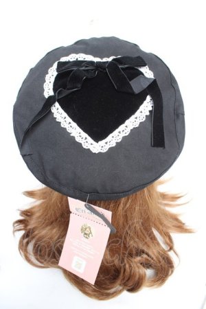 画像: Eri Aino's collaboration / シャーロットの水曜日ベレー帽  黒 Y-26-01-22-028-LO-AC-SZ-ZY
