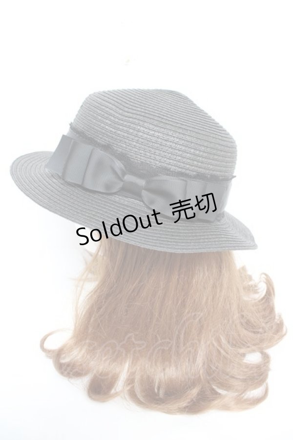 画像2: m petit by misako / AMブレードカンカン帽  黒 Y-26-01-22-030-LO-AC-SZ-ZTK037 (2)